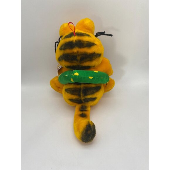 Pool Party Garfield Plush: Vintage Cartoon Cat Collectible from Nanco - Picture 4 of 10